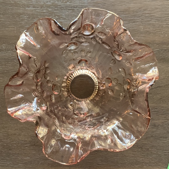 Vintage Fenton Lavender Cabbage Rose Fairy Lamp Shade - Picture 5 of 7